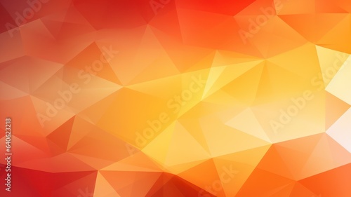 Yellow orange red abstract background for design. Geometric shapes created with Generative AI