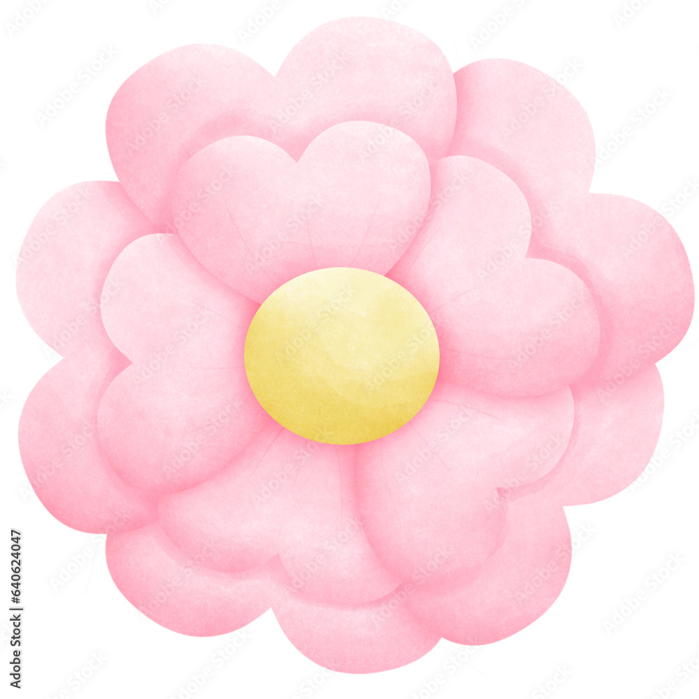 Pink Spring flowers and butterflies collection. Watercolor flower illustration. Pink flower illustration without background. Pink Spring flowers and butterflies collection. Watercolor flower illustration. Pink flower illustration without background.