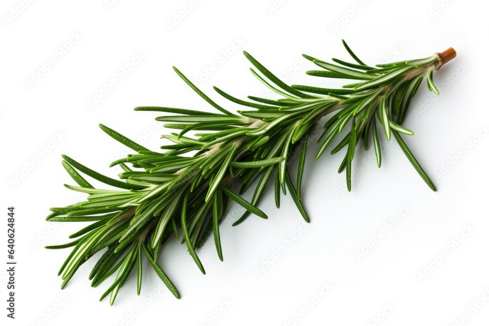 Fototapeta premium Twig of rosemary on a white background