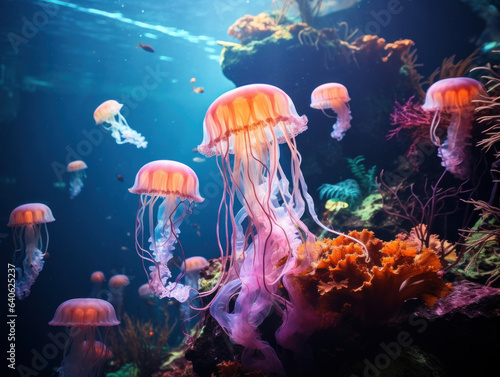 Jellyfish in its Natural Habitat  Wildlife Photography  Generative AI