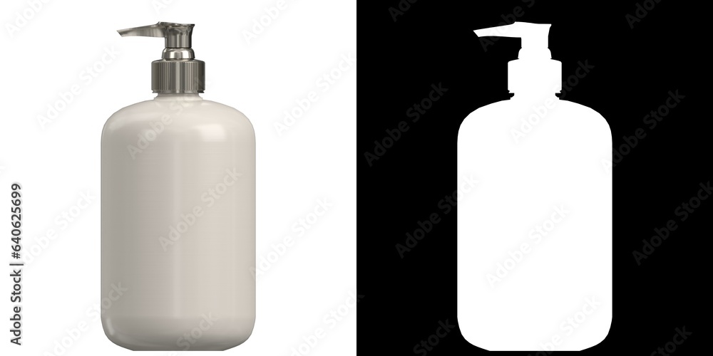 3D rendering illustration of a cylindrical soap dispenser 3D rendering illustration of a cylindrical soap dispenser