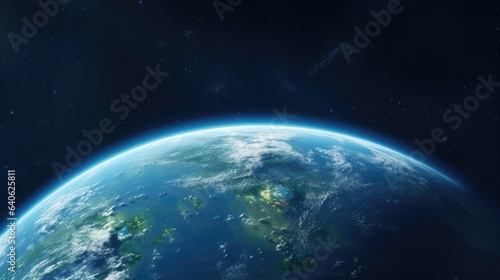 Beautiful view of the planet Earth from space. 3d illustration. © korkut82