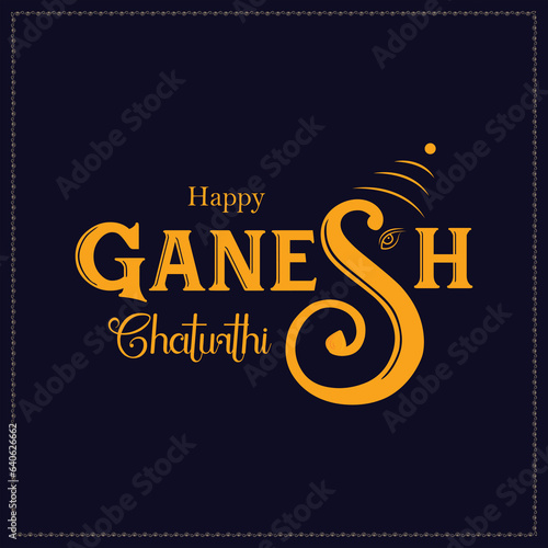 Religious Festival Ganesh Chaturthi Template Design Fonts