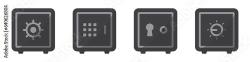 Brankas set icon, vector illustration