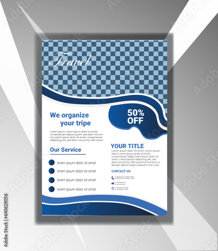 Modern A4 flyer template and modern design