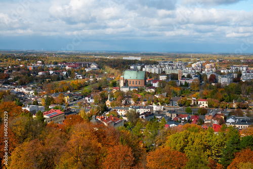 19 10 2022: View of the city of Czestochowa from the tower Order of Saint Paul the First Hermit of the Jasna Gora Monastery. Czestochowa, Poland © fotomaster