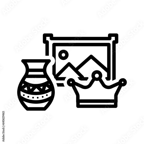 Black line icon for Collectible
