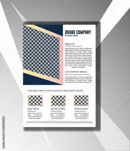 Simple and modern flyer design layout space for photo background vector illustration.