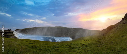 Reykjavik, tour to scenic Gullfoss Falls, a part of Iceland Golden Circle travel destination.