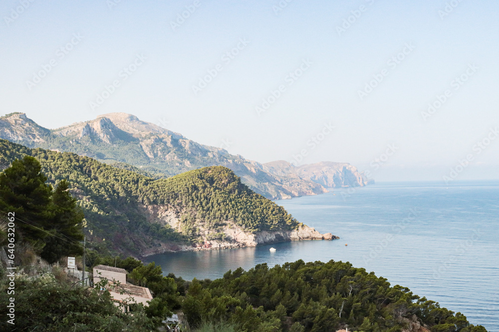 mountain landscape with the seascape in majorca