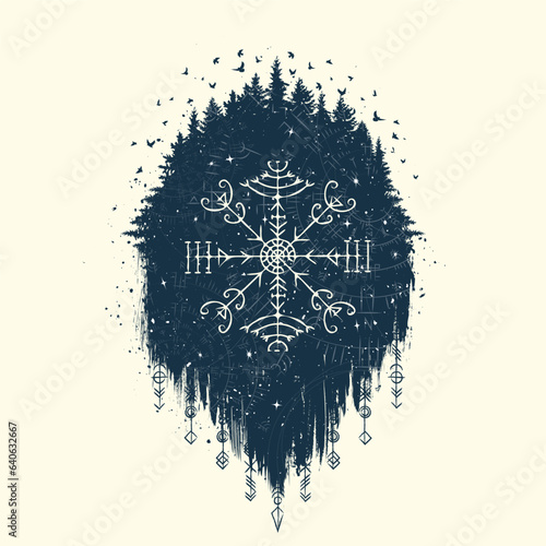 Grunge dark night veldismagn background