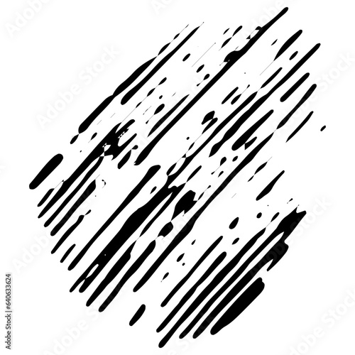 Grunge Hand Drawn Paint Stroke. Brush Scribble Vector Illustration.