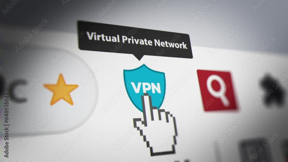 Animated Mouse Cursor Clicking VPN (Virtual Private Network) Button on Browser. Fictitious Data Created Exclusively for This Concept Footage
Animated Mouse Cursor Clicking VPN (Virtual Private Network) Button on Browser. Fictitious Data Created Exclusively for This Concept Footage
