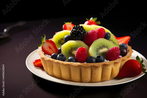 Delightful Fruit Tart  Fresh Fruits Nestled in a Crust