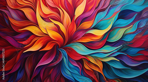 abstract floral colorful background.,Generative Ai