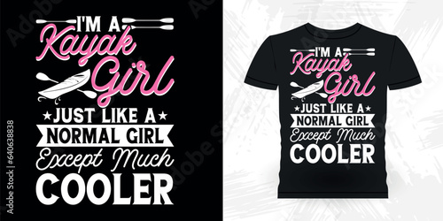 Mother's Day Mom Lover Funny Paddling Boat Retro Vintage Kayaking T-shirt Design