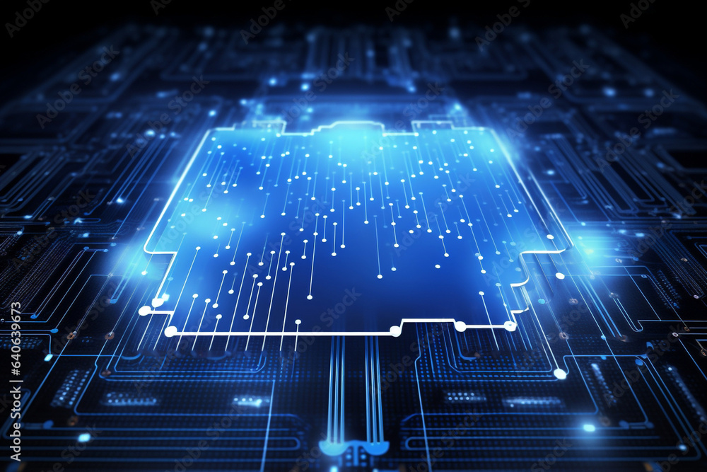 Naklejka premium Connect computing concept storage communication technology cloud web networking business cyberspace