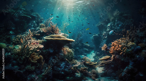 Coral reef and fish. © Matthew