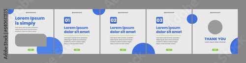 editable carousel slide template for social media post