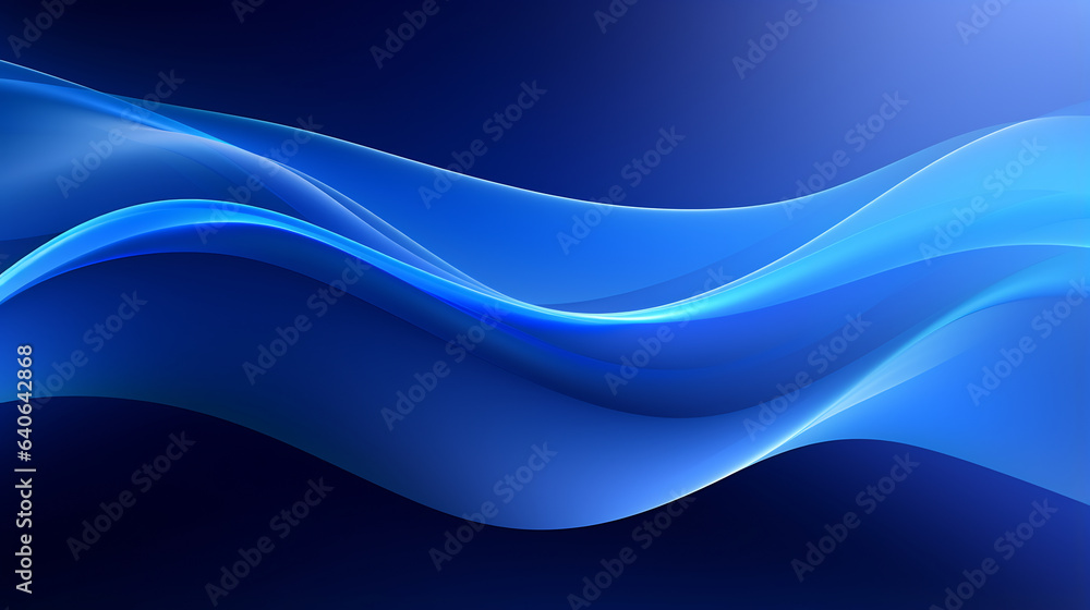3D blue abstract wave background