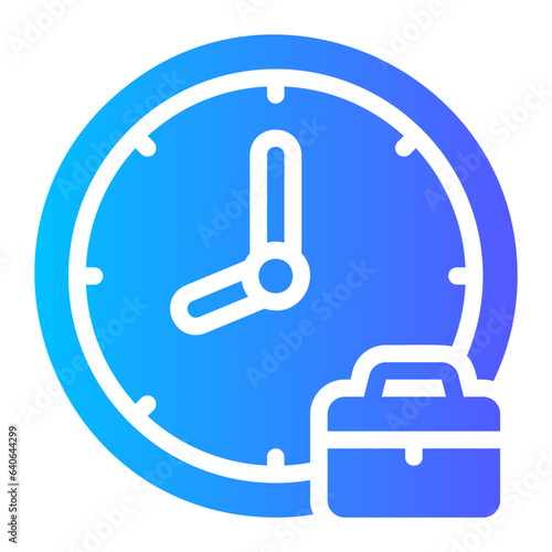 working hours gradient icon