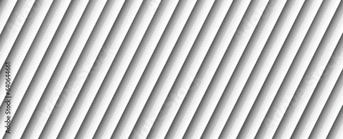 A border displaying transparent diagonal stripe halftone screens, combined with an abstract composition of dotted halftone gradients. This design features a modern black-and-white vector illustration.