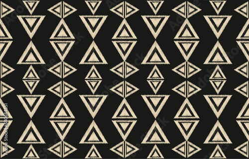 Ethnic abstract ikat art. Aztec ornament print. geometric ethnic pattern seamless  color oriental.  Design for background ,curtain, carpet, wallpaper, clothing, wrapping, Batik, vector illustration.