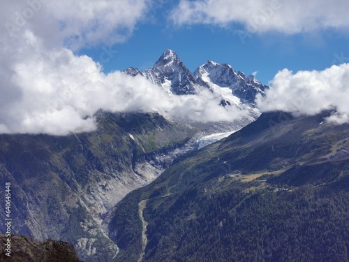 snow covered mountains