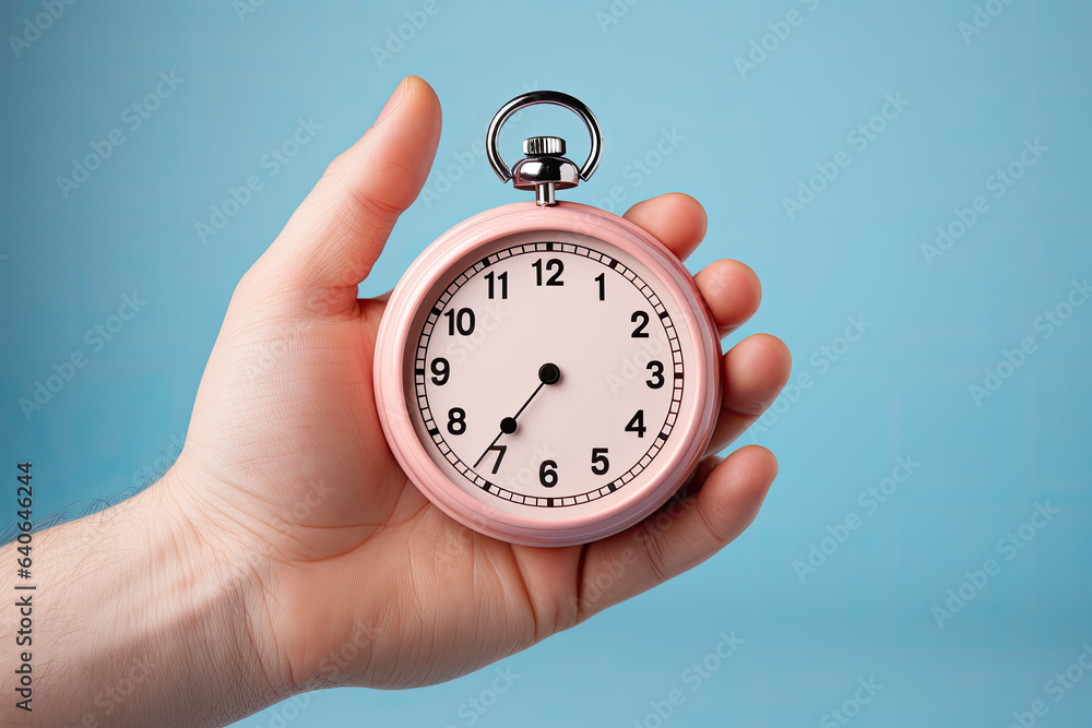 Hand holding a timer, Concept of Strategic competition in business or marketing. urgency and deadlines in business. Hand holding a timer, Concept of Strategic competition in business or marketing. urgency and deadlines in business.