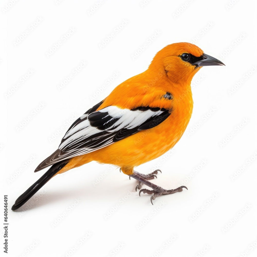 Fototapeta premium Altamira oriole bird isolated on white.