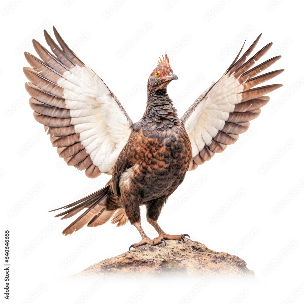 Dusky grouse bird isolated on white. Dusky grouse bird isolated on white.