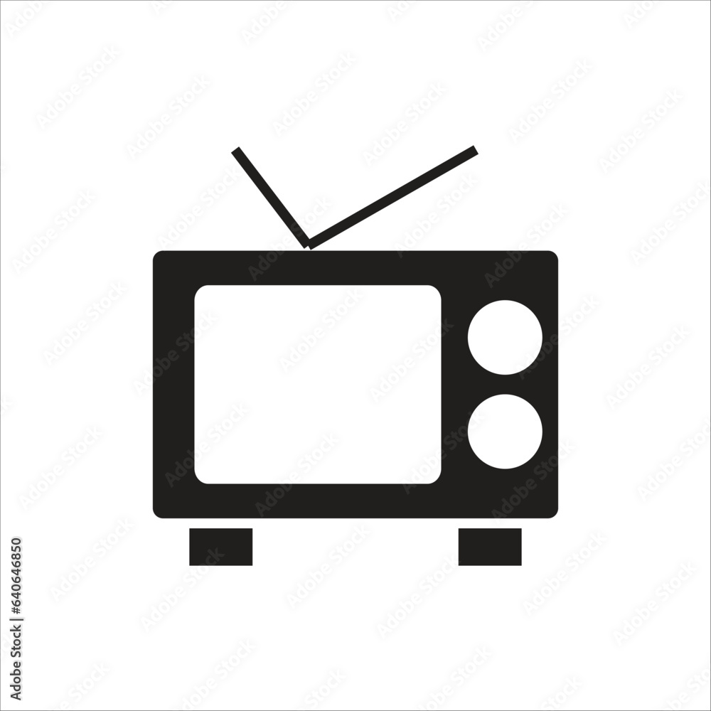 tv vector icon line template tv vector icon line template