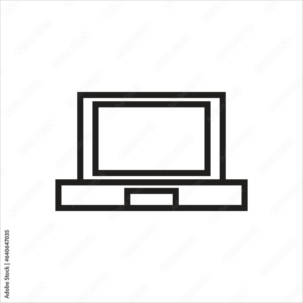 labtop vector icon line template labtop vector icon line template