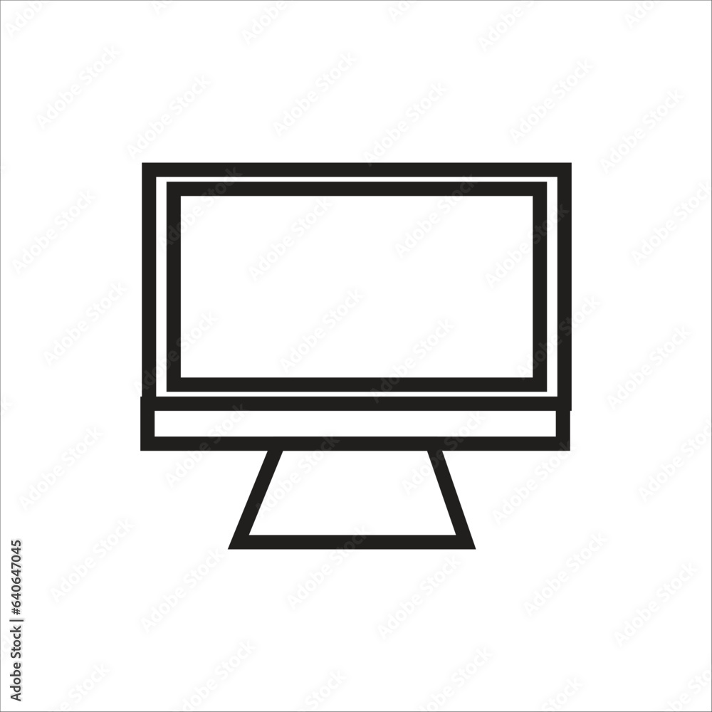 labtop vector icon line template labtop vector icon line template