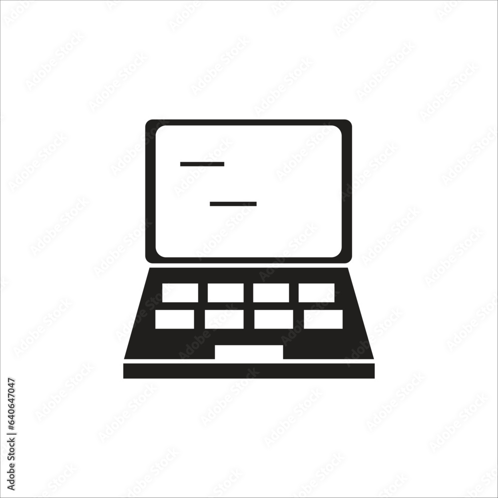 labtop vector icon line template labtop vector icon line template