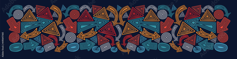 Abstract seamless pattern background. Ethnic arrows style. Native ...