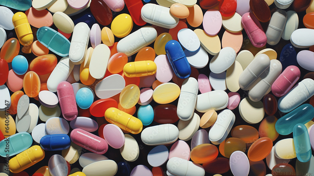 pills and capsules.Generative Ai pills and capsules.Generative Ai