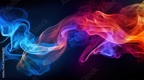 abstract colorful smoke.Generative Ai