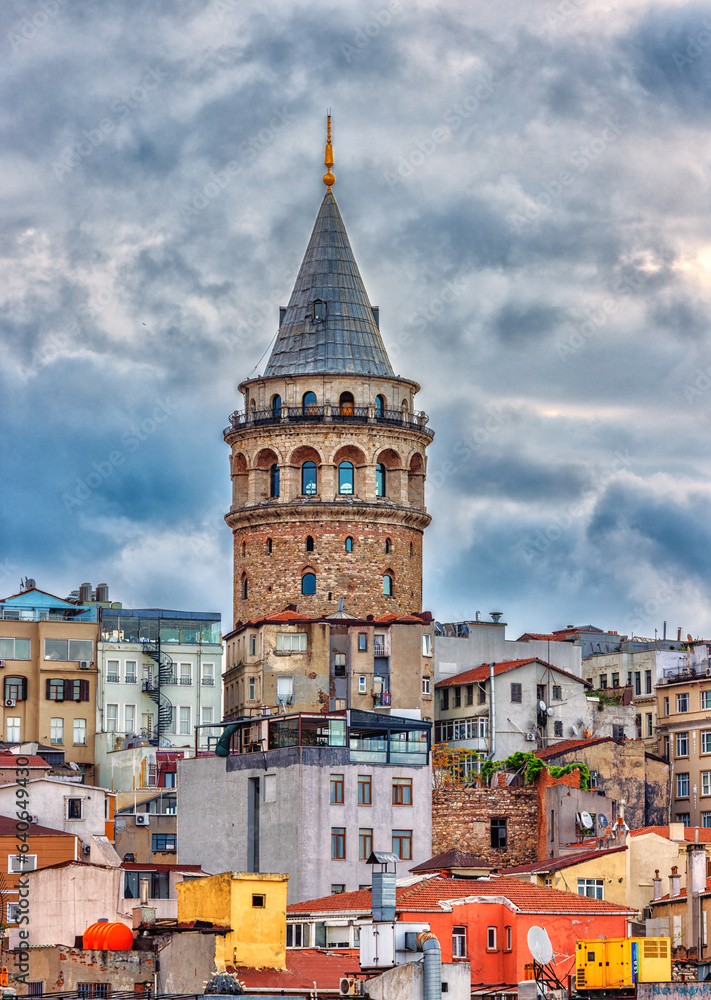 View of the Galata Tower in Istanbul