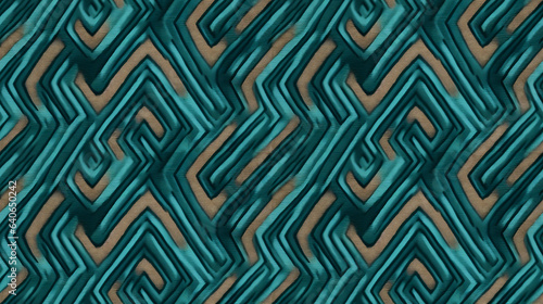 motif sans bord de moquette ou de tapis en laine, couleurs vert et orange - seamless photo