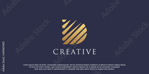 Monogram d logo with creative unique concept for business company or person