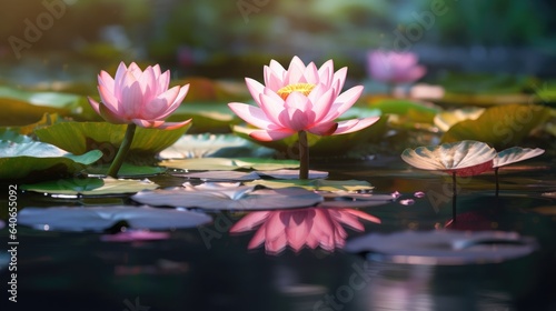 pink water lily