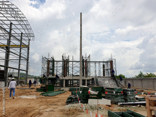 Construction of 115kV/22kV Substation: view of control building.