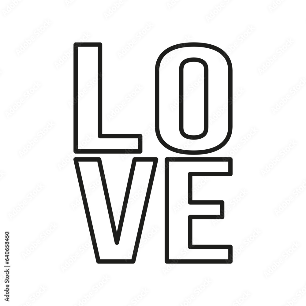 Love line simple icon, outline vector sign. Love line simple icon, outline vector sign.