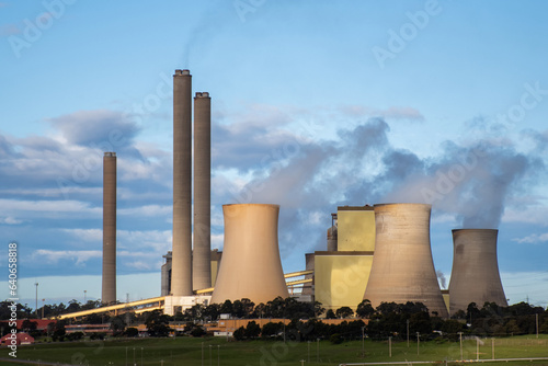 The Loy Yang Power Station exterior view. A brown coal- fired thermal power station located on the outskirts of the city of Traralgon, in south-eastern Victoria, Australia.