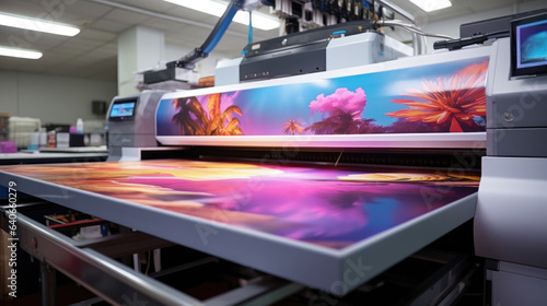 A big digital inkjet printing machine