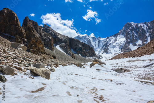 Mountain glacier in kyrgyzstan