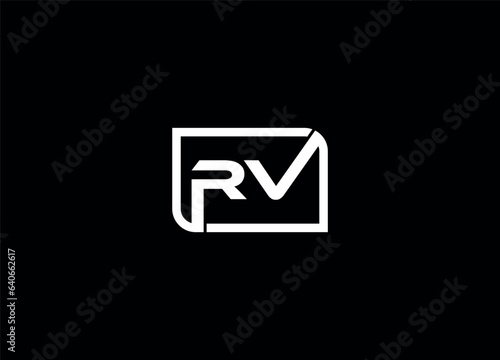 RV letter logo design and monogram logo