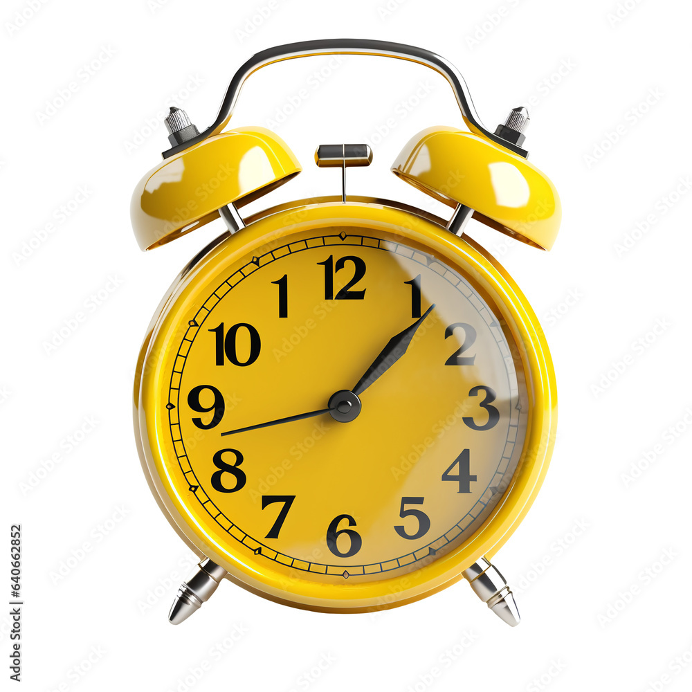 Yellow bell clock, alarm clock isolated on white background. Yellow bell clock, alarm clock isolated on white background.