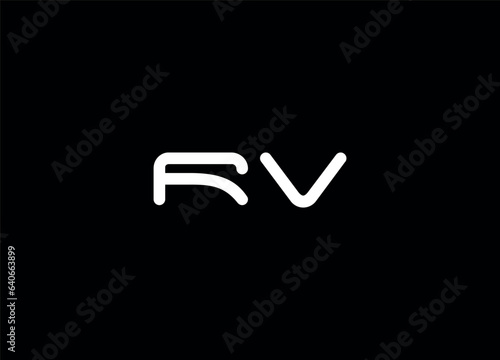 RV letter logo design and monogram logo